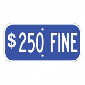 Handicap Fines 4 - 12"x6"