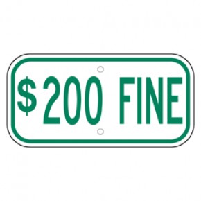Handicap Fines 8 - 12"x6"